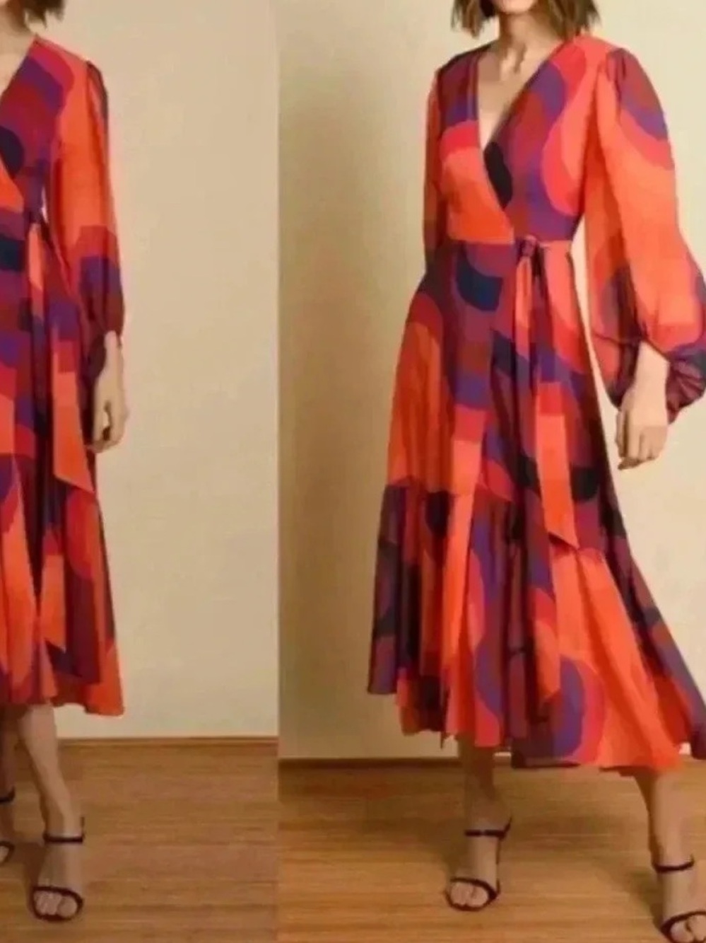 HUTCH ANTHROPOLOGIE Robyn Wrap Midi Dress Size XS Small